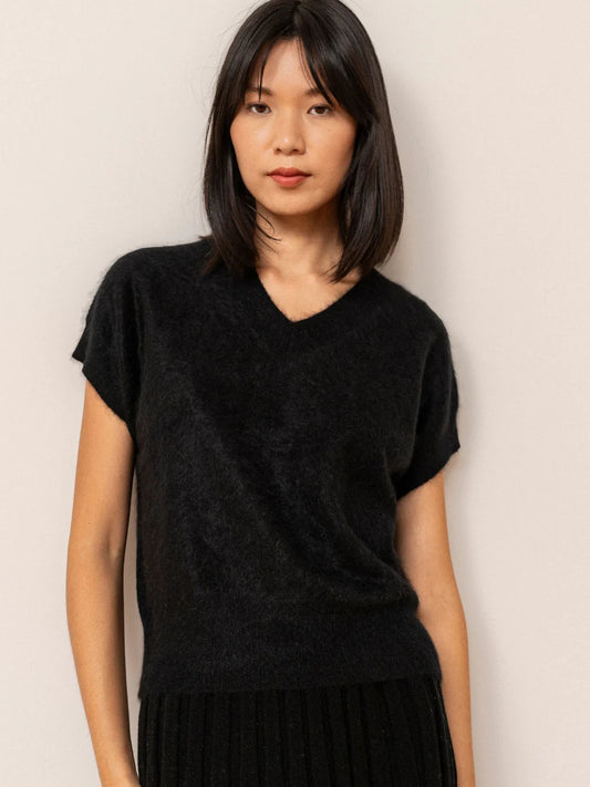 Melissa harjattu kashmirneule, musta