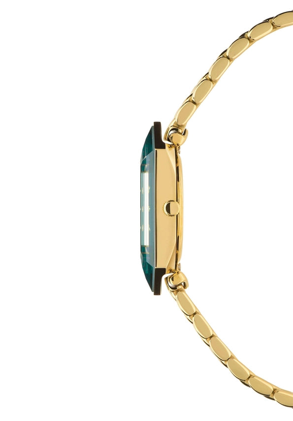 Viistehiottu smaragdikuvioinen sveitsiläinen naisten kello J8.058.S