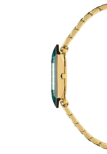 Viistehiottu smaragdikuvioinen sveitsiläinen naisten kello J8.058.S