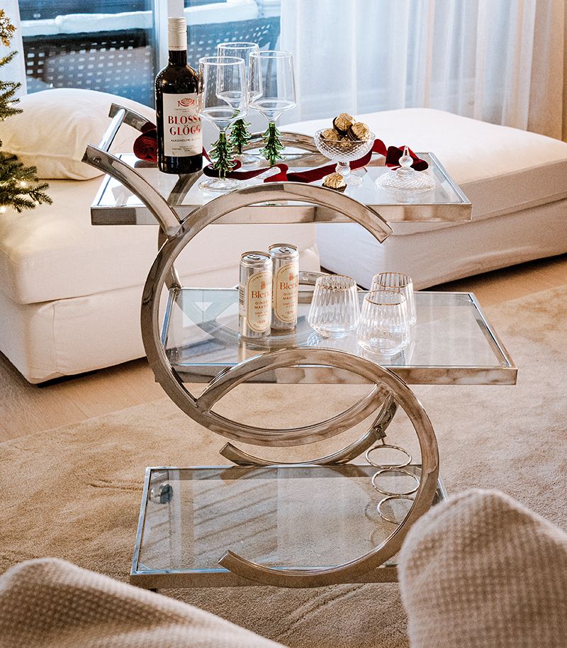 Tarjoiluvaunu kromi LISA