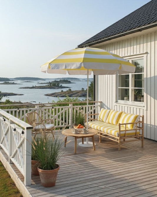 Aurinkovarjo kelta-valkoinen