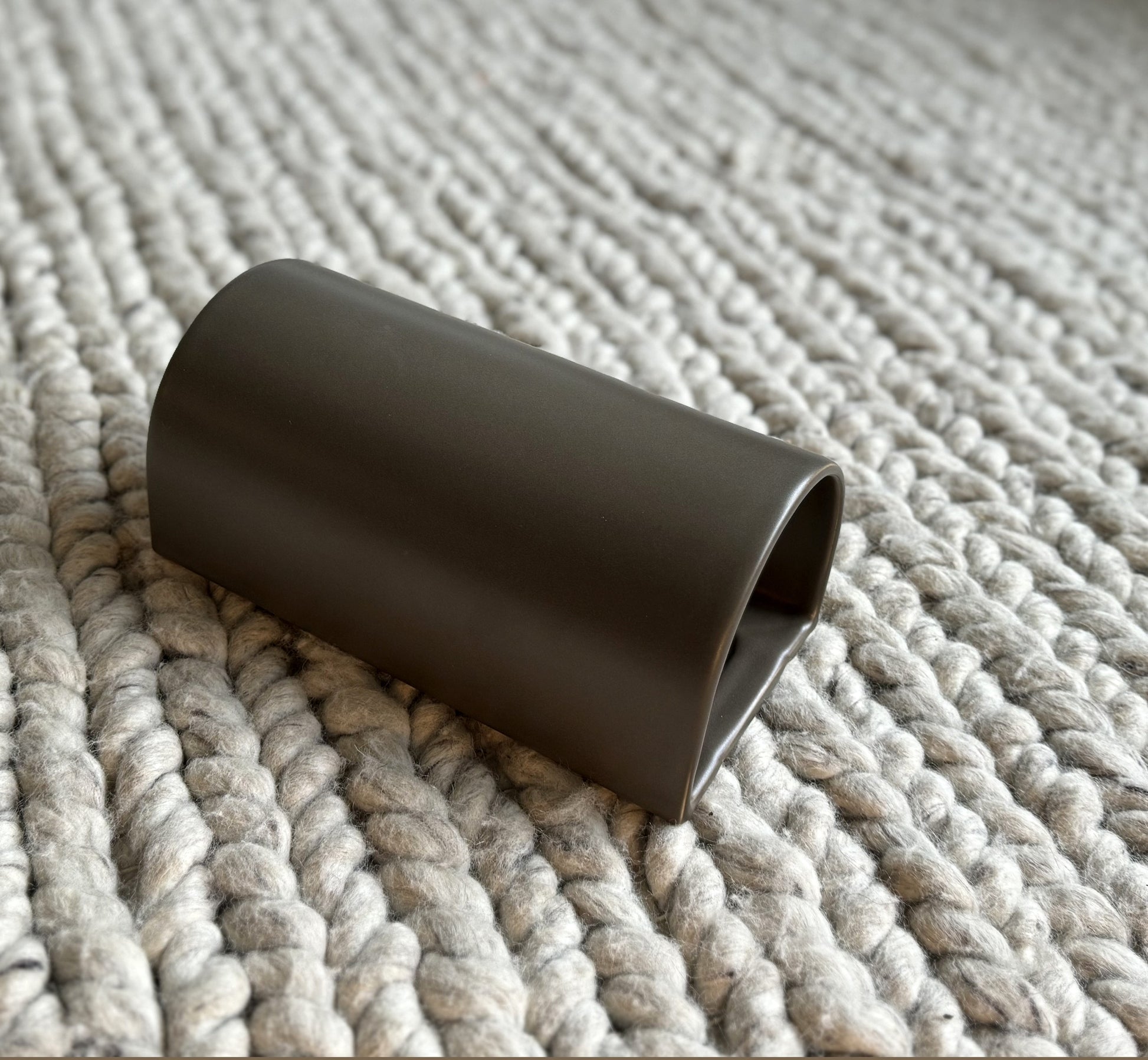 Ceramic wall light CURVE - Brown