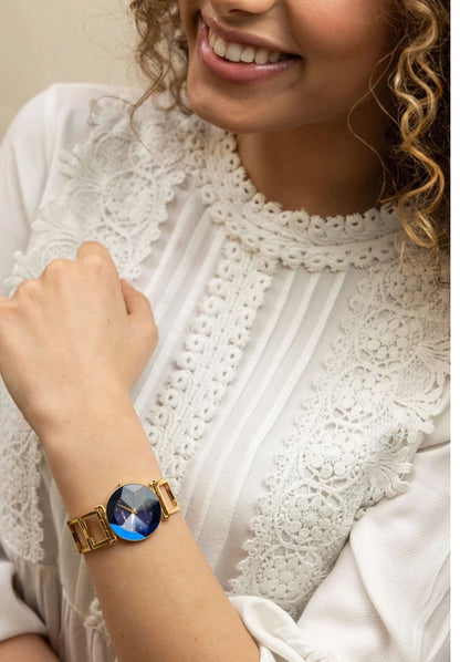 Viistehiottu sveitsiläinen naisten kello J5.848.M