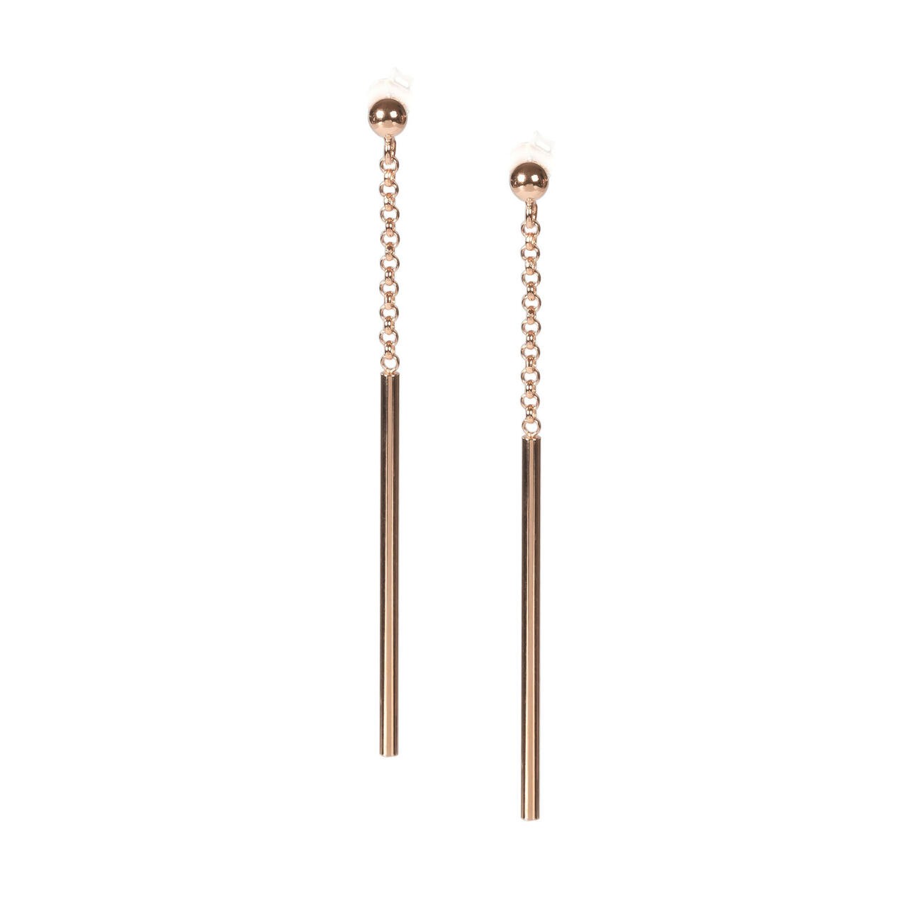 Dots Fixed Earrings - Rose Gold and Silver