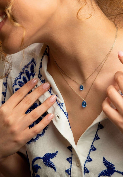 Viistehiottu päärynäriipuskaulakoru Js.0051