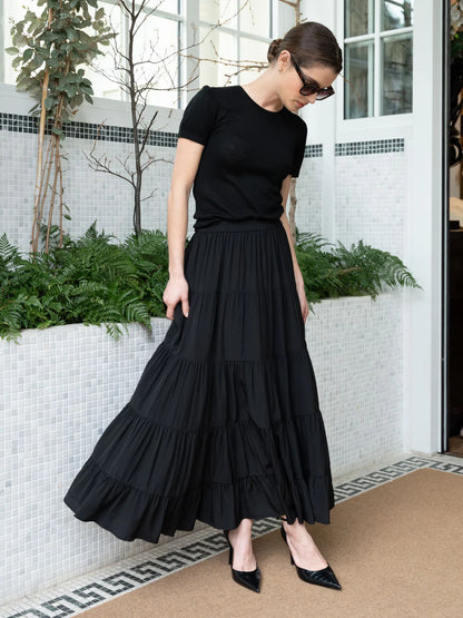 Colette musta silkkihame