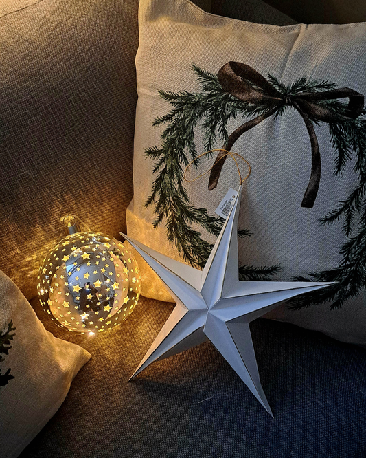 Joulupallo led-valoilla 14cm STARRY - 2kpl