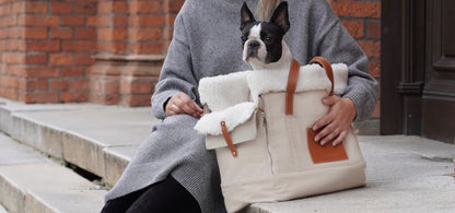 Liiva Dog Carrier & Personal Bag - Beige 