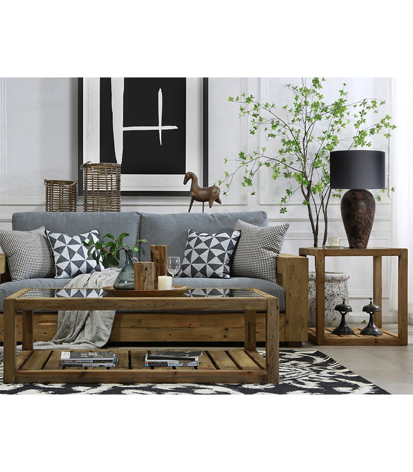 Sivupöytä 60x60x65cm RUSTIC