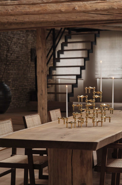 Nagel-kynttilänjalkasetti, 3 kpl, messinki